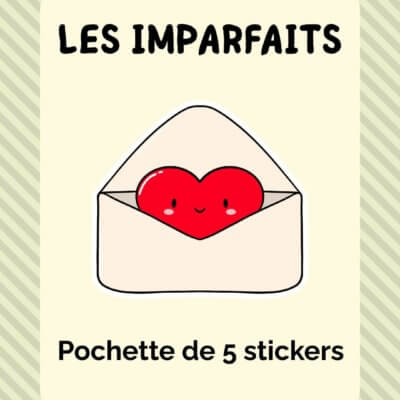 Pochette de 5 stickers imparfaits