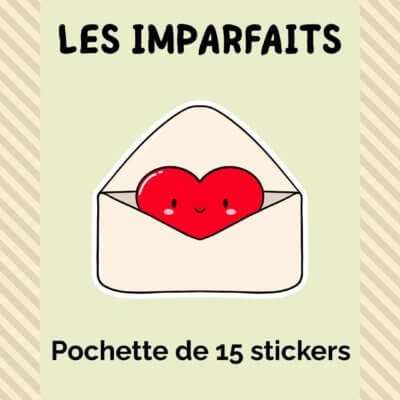 Pochette de 15 stickers imparfaits